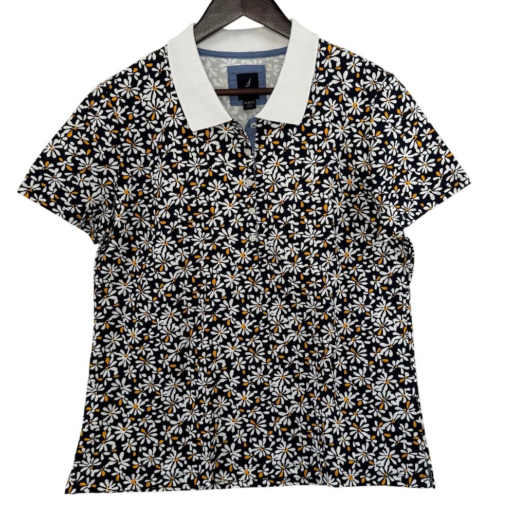 Nautica Jeans Daisy Print Polo XL